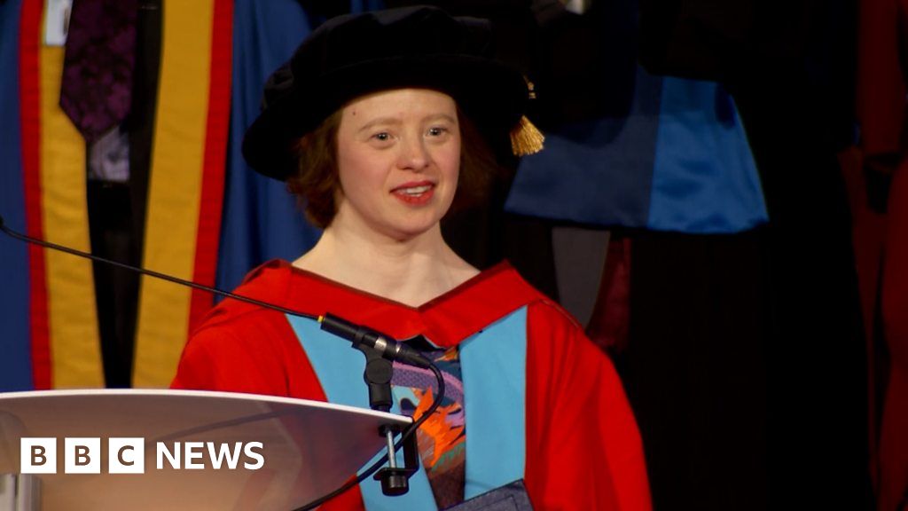 Actor With Downs Syndrome Gets Honorary Degree Bbc News 