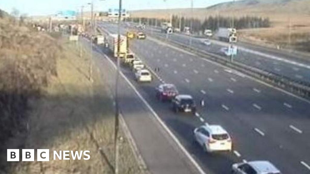 huddersfield man killed after car rebounded into m62 traffic bbc news