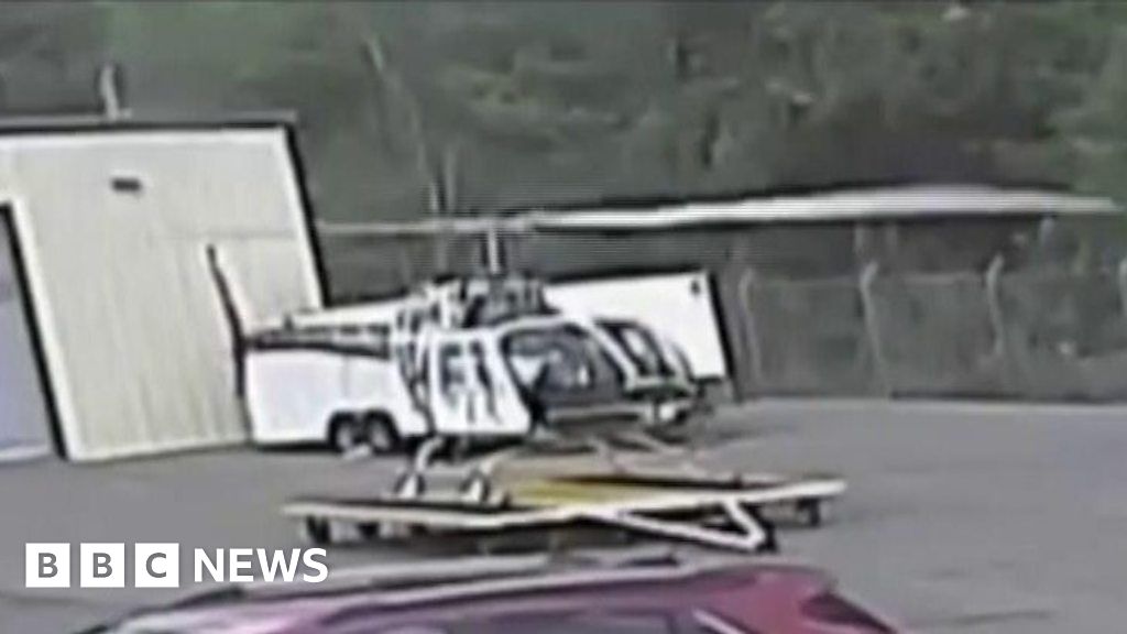 Helicopter Crash Caught On Camera Bbc News 