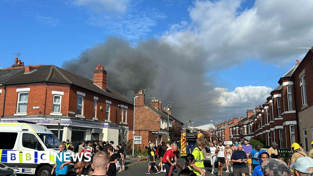 Firefighters tackle blaze in disused building in Crewe