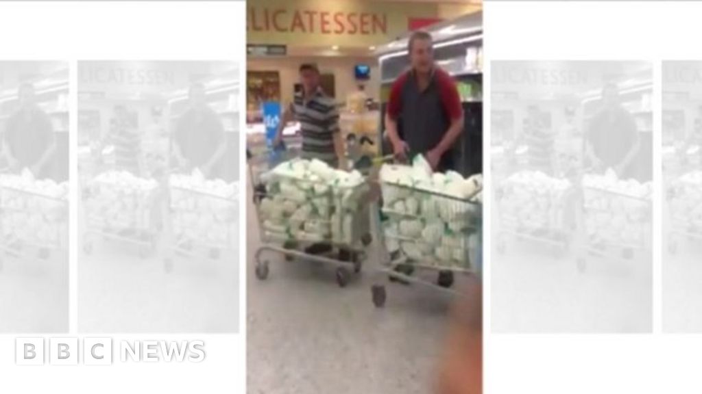 Yate supermarket hit by milk trolley protest BBC News