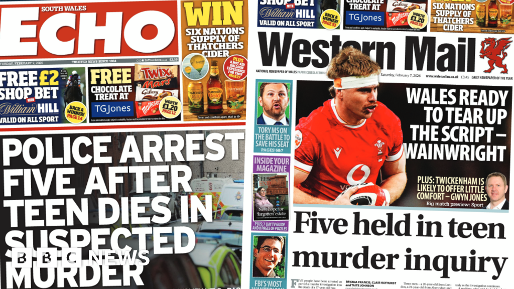 Wales' papers: Suspected murder arrests and 'Wales ready to tear up script'