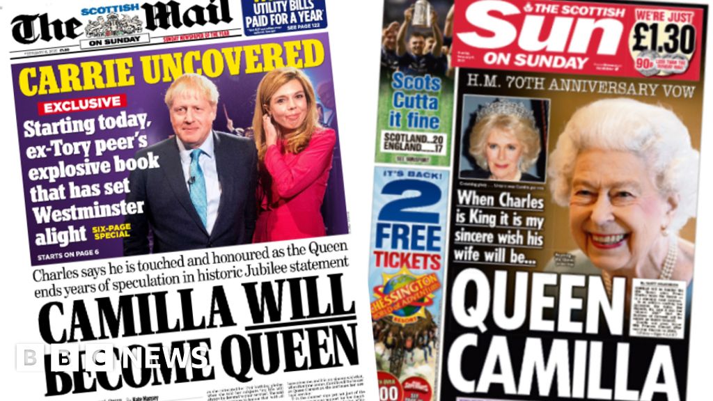 Scotland's papers: Royal approval for 'Queen Camilla' on Jubilee - BBC News