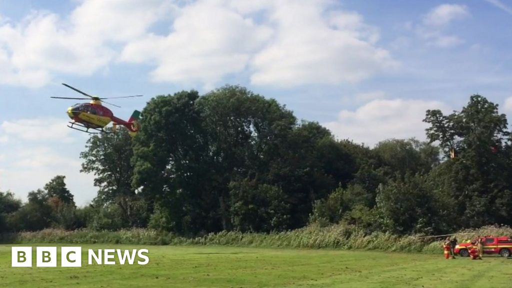 Plane crashes into trees after takeoff at Salford airport BBC News