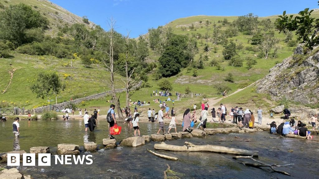 The closed Dovedale stepping stones that still attract crowds