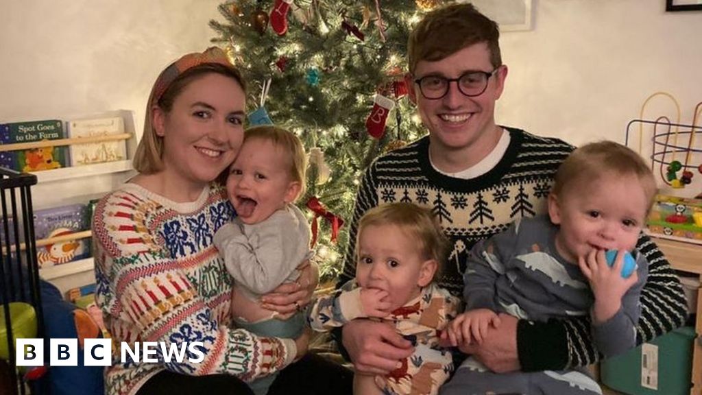 Premature Identical Triplets Preparing For Christmas - BBC News