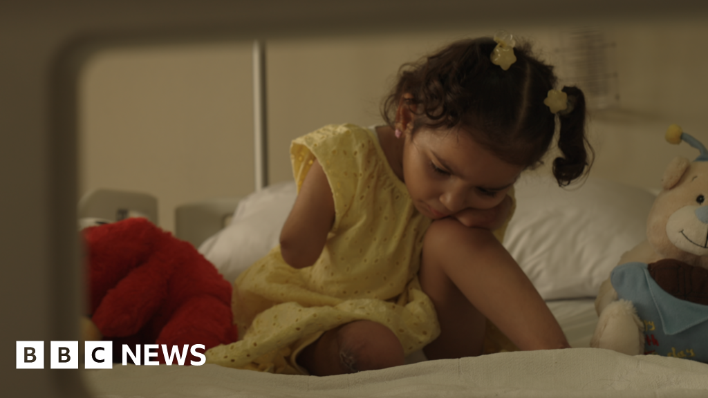 BBC joins injured Gazan children as they arrive in Jordan