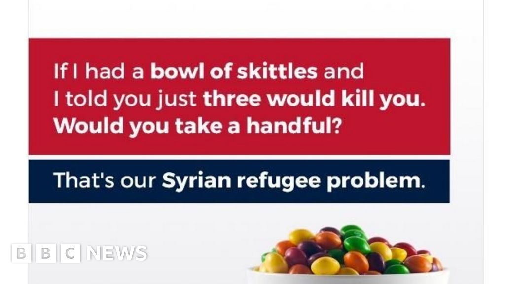 Donald Trump Jr Compares Syrian Refugees To Skittles Bbc News
