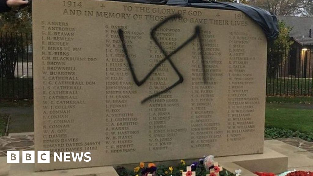 紀念日當天，巴克利墓碑上被塗上了納粹標誌