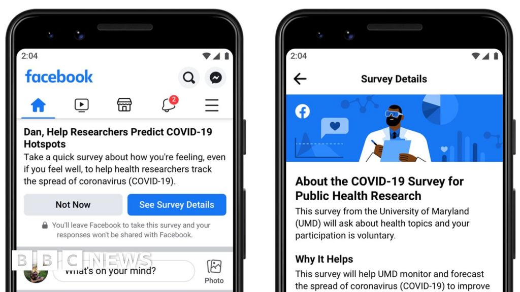 Coronavirus Facebook Launches Uk Covid 19 Symptom Survey Bbc News
