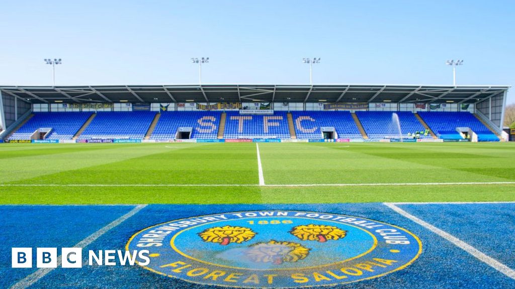 Fan charged with entering playing area at Shrewsbury Town match - BBC News