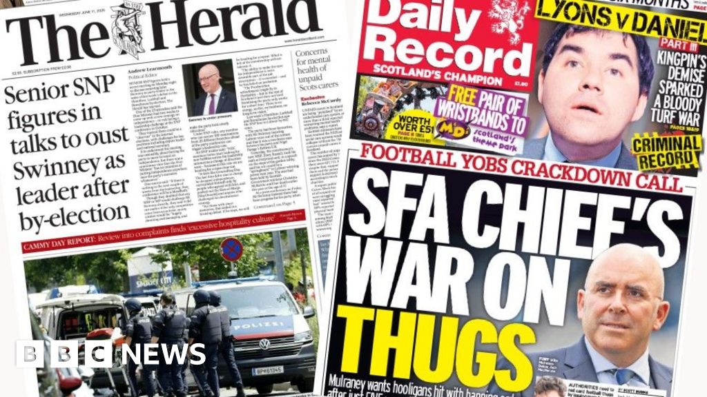 Scotland's papers: 'Talks to oust Swinney' and SFA 'war on thugs'