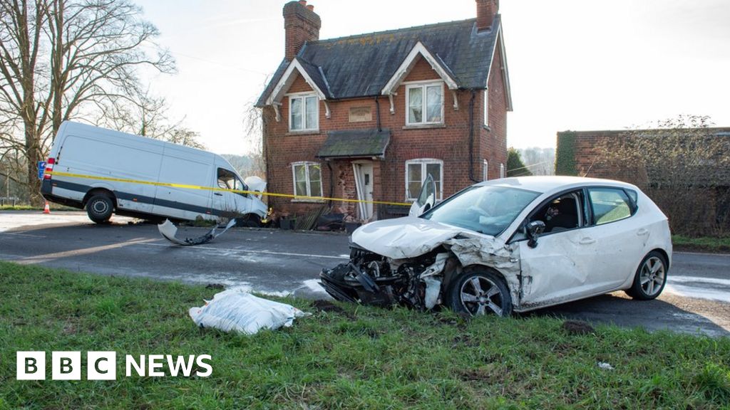 Van embedded in Little Missenden house after crash BBC News