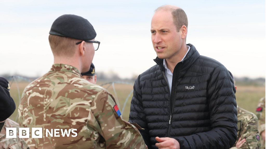 Prince William makes surprise visit to troops near Ukraine border in Poland