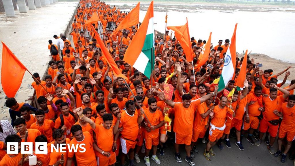 The Millions Of Hindu Devotees Walking Across India Bbc News 