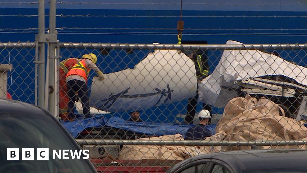 Watch: Remains of Titan sub brought ashore