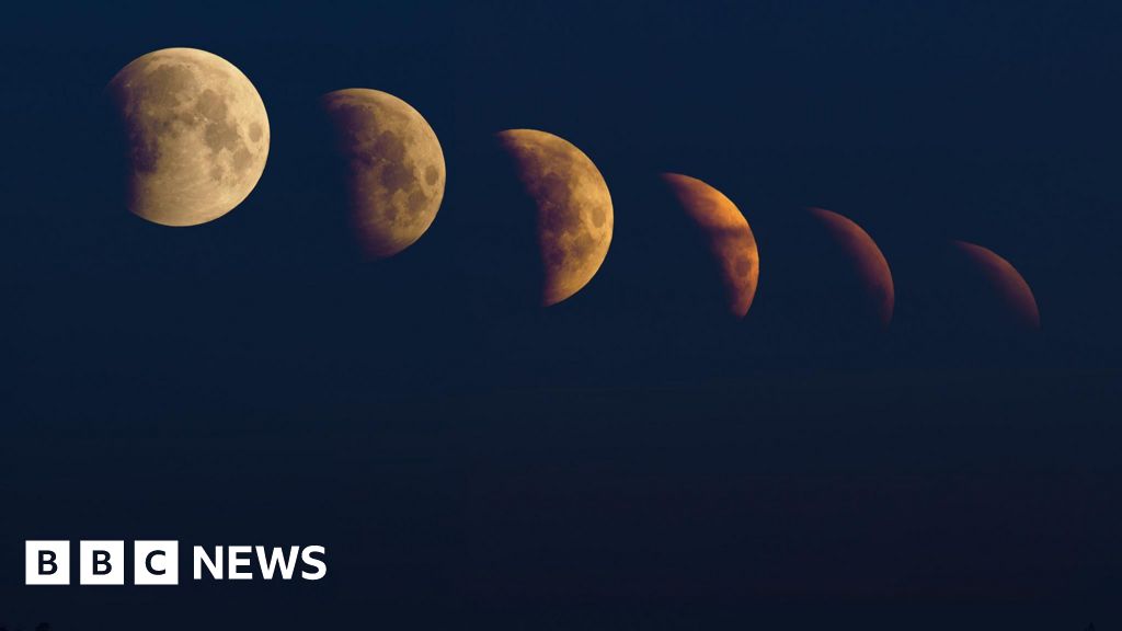 Stargazers capture lunar eclipse across south of England