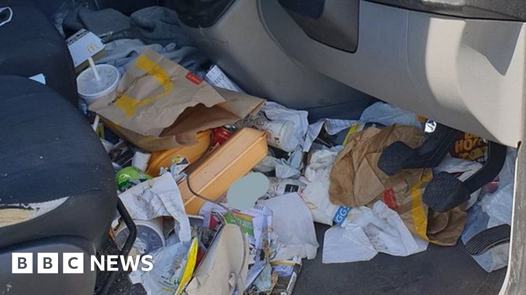 Van driver fined for litter in footwell