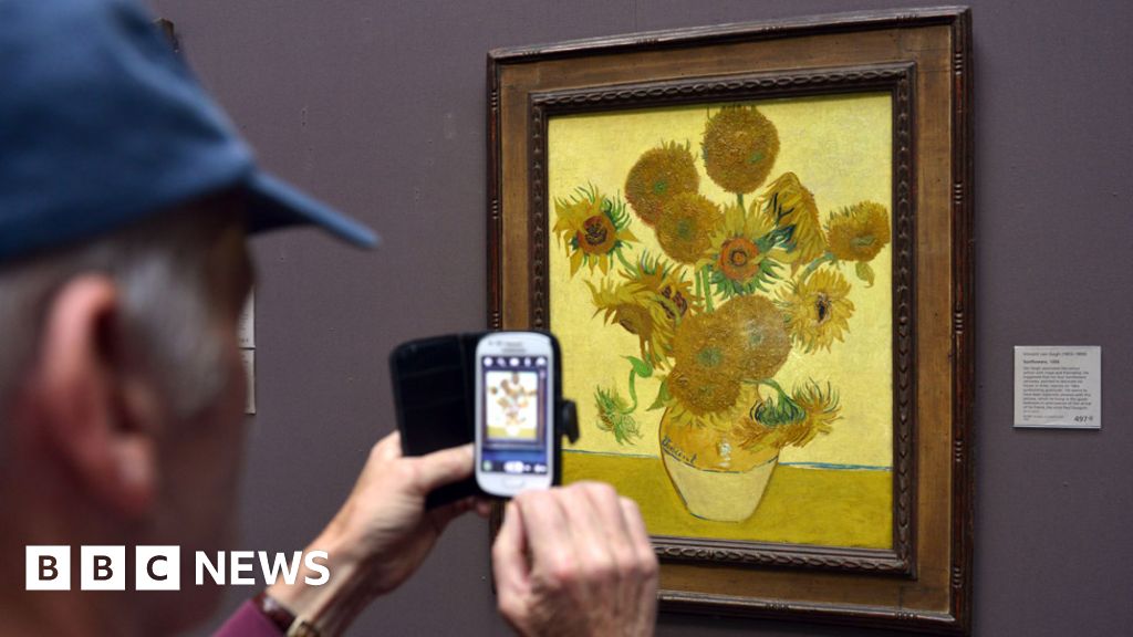 Van Gogh’s Sunflowers back on display after oil protesters threw soup on it – BBC