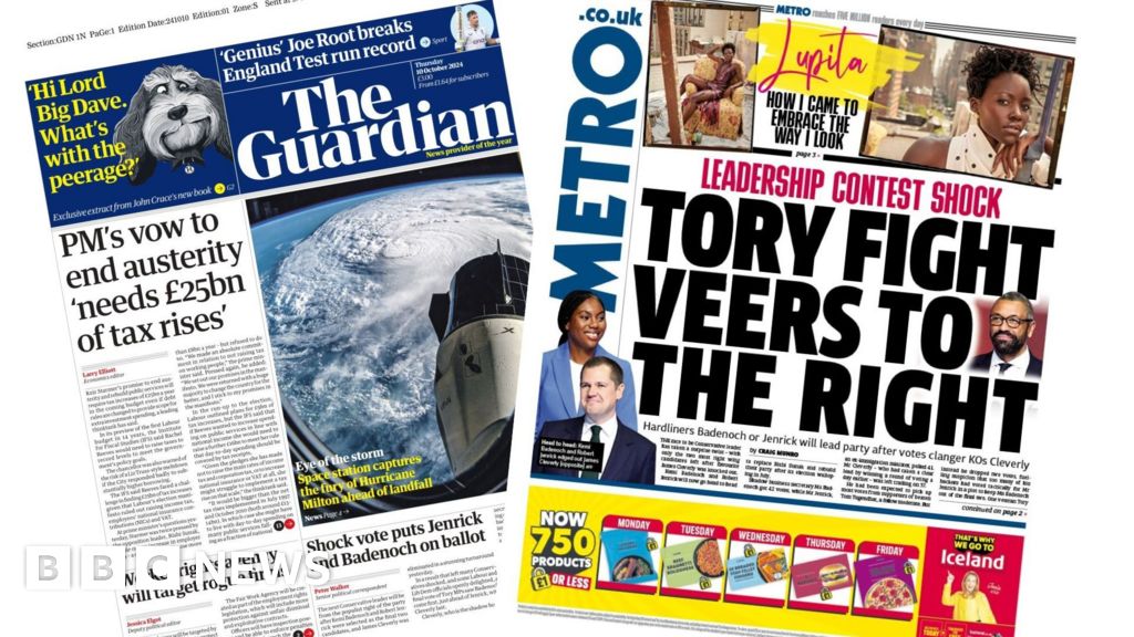 Newspaper Headlines: ‘£25bn Tax Bomb’ And ‘Tory Combat Veers Proper’ – WorldNewsEra