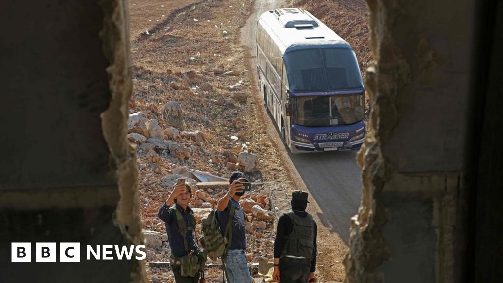 Syria Conflict Besieged Towns Of Foah And Kefraya Evacuated Bbc News