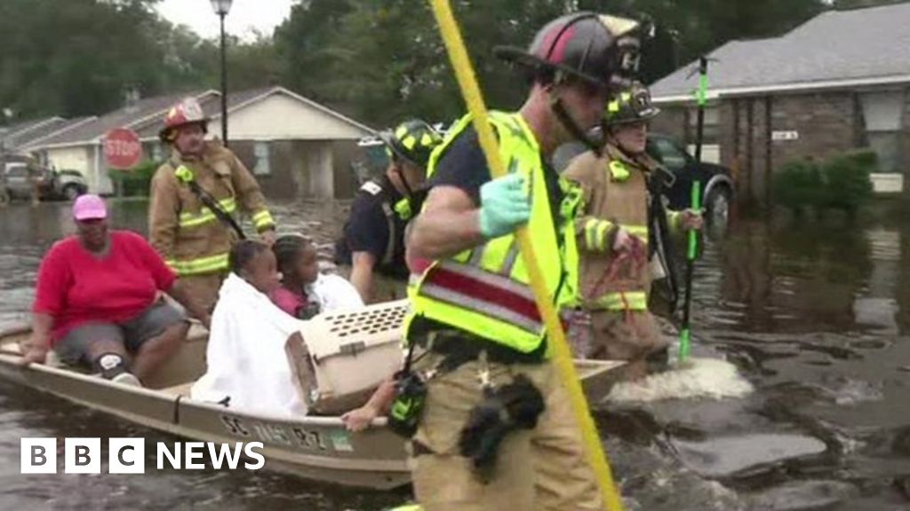 Carolina Rainfall Nine Dead In Unprecedented Flooding Bbc News