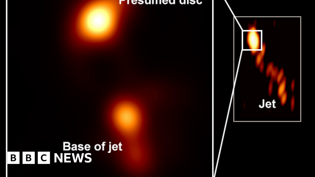 Event Horizon Telescope: Black hole produces twisting jet