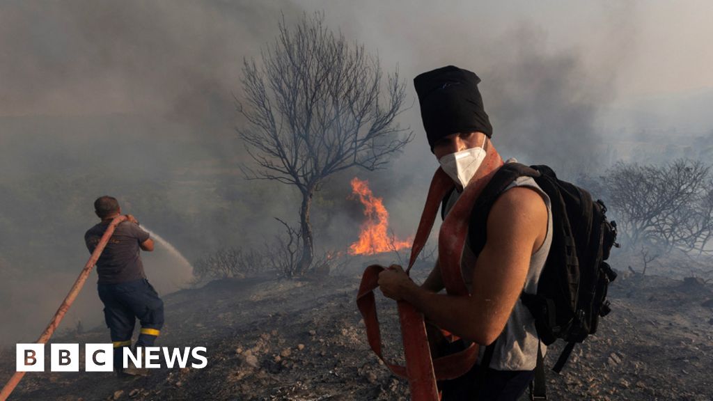 Wildfires in Greece, in pictures