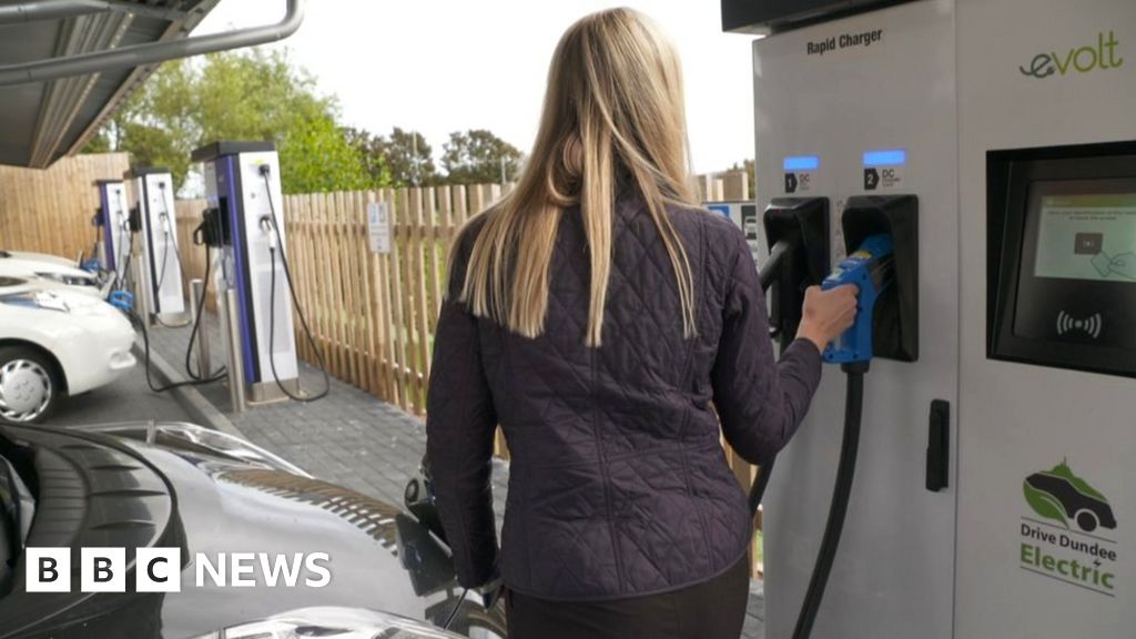 Electric vehicle charging hub opens in Dundee BBC News
