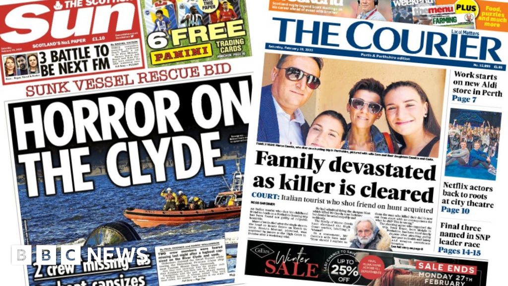 Scotland S Papers Horror On The Clyde And Man Cleared Of Hunt Death    128749430 Paperscomp 