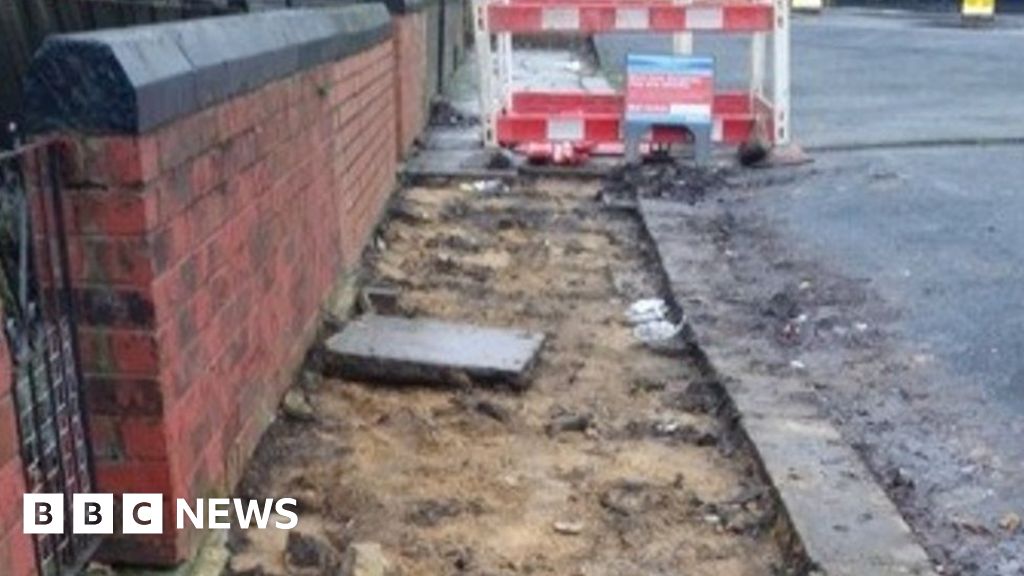 Technology used to deter Leeds paving slab thieves BBC News