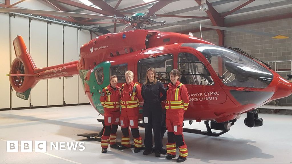 Wales Air Ambulance's first all-female crew takes flight