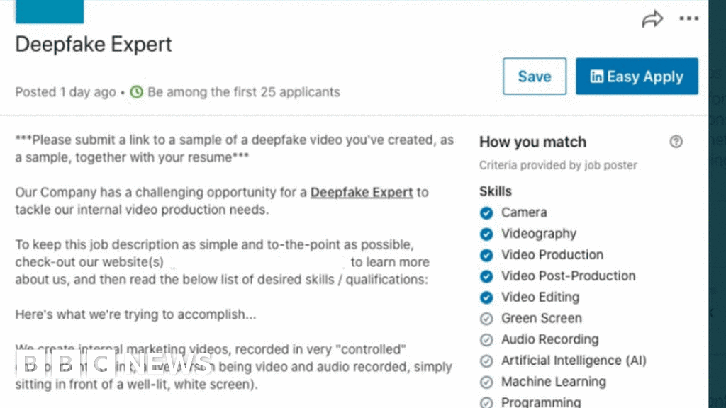 Could deep fakes are used to train the office employees?