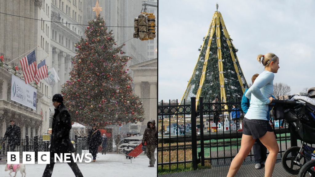 Why New York Is A Wet And Warm Wonderland This Christmas - BBC News