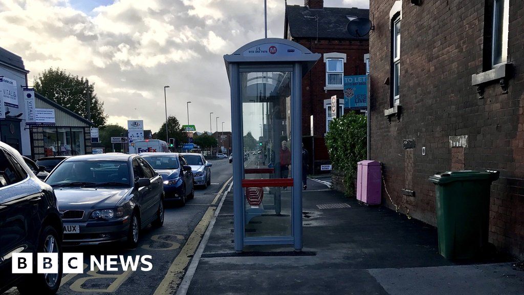 Bus stop built across Leeds cycle lane branded 'a joke' BBC News