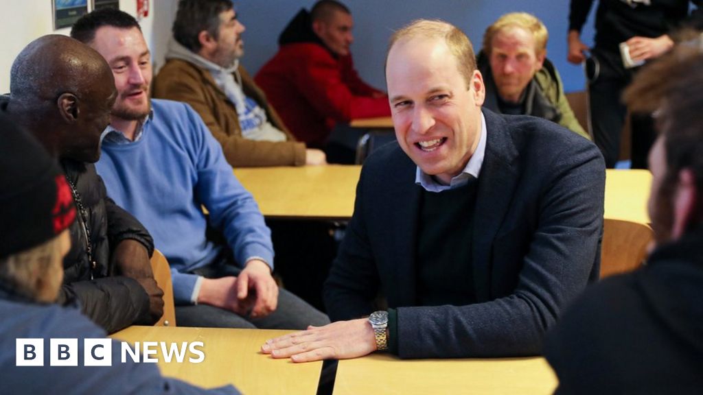 Prince William jokes with homeless man over tale of fake limb