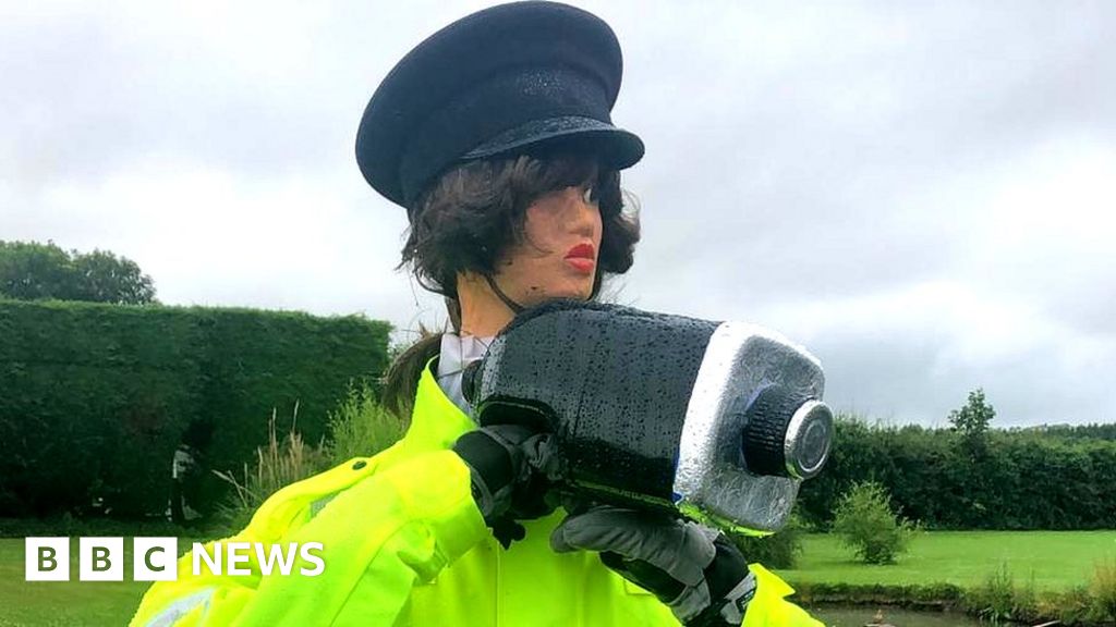 Scarecrow Police Officer Slows Speeding Drivers In Lydiate Bbc News