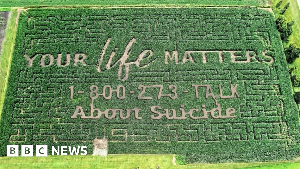 Farmer promotes suicide prevention message in corn maze