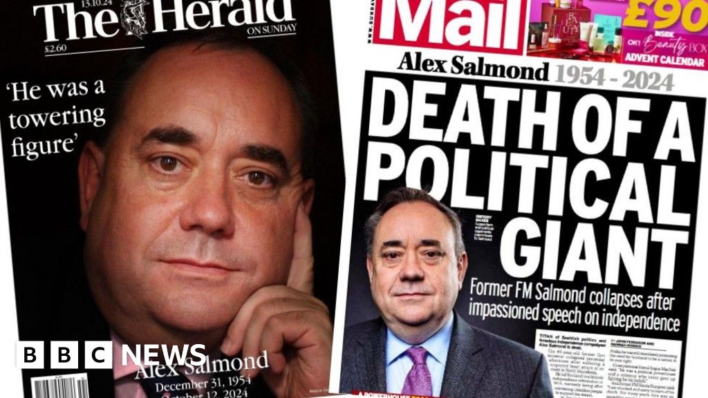 Surat kabar Skotlandia: Penghormatan kepada 'tokoh yang menjulang tinggi' dan 'raksasa politik' Salmond