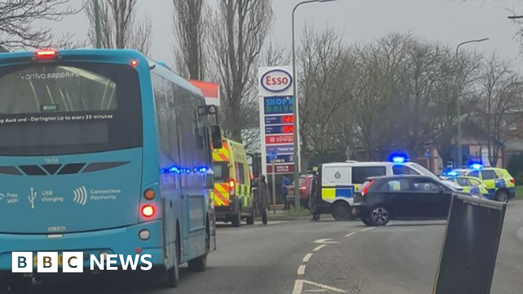 Newton Aycliffe police in petrol station standoff - BBC News