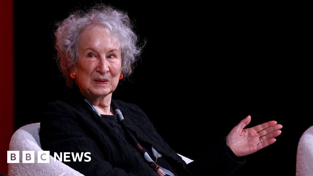 Main image of the article describing Margaret Atwood takes aim at Alberta's book ban with satirical short story