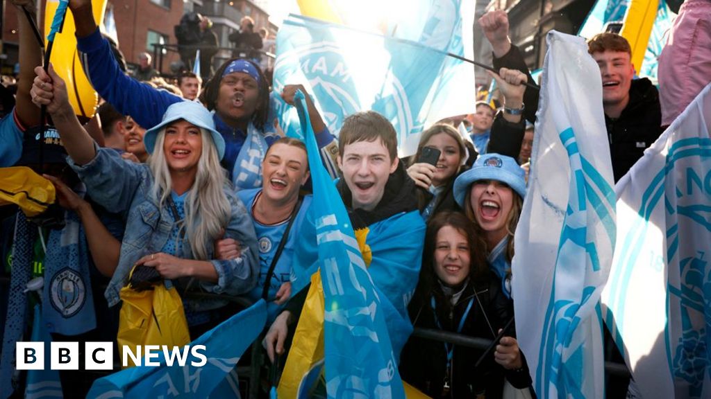 Thousands turn Manchester blue for City's victory parade