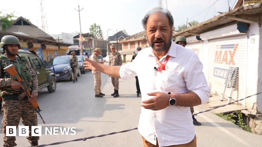 BBC reports from crash site in Pampore