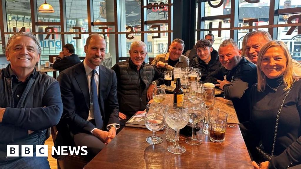 William has Wetherspoon pint with Aston Villa fans