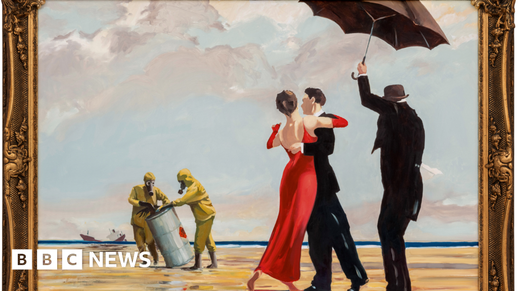 Banksy mengambil karya seniman Skotlandia Vettriano dijual seharga £ 4,3 juta