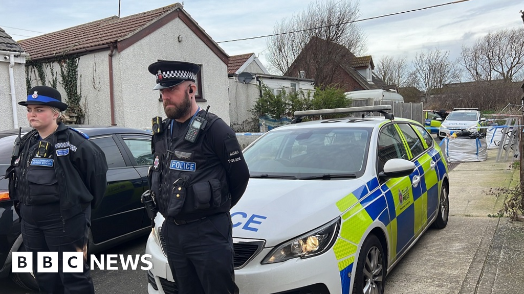 Police officers in Jaywick.