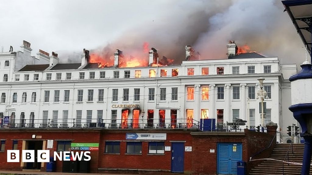 Eastbourne Fire Claremont Hotel Engulfed In Flames Bbc News