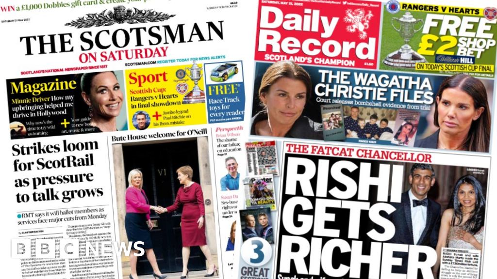 Scotland's papers: Strikes loom or ScotRail and Sunak riches