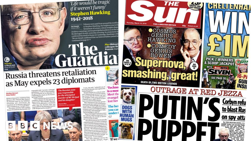 Newspaper Headlines: 'Putin's Puppet' And Russian Retaliation - BBC News