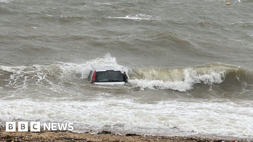 Southend Coastguard called out to car submerged in sea BBC News